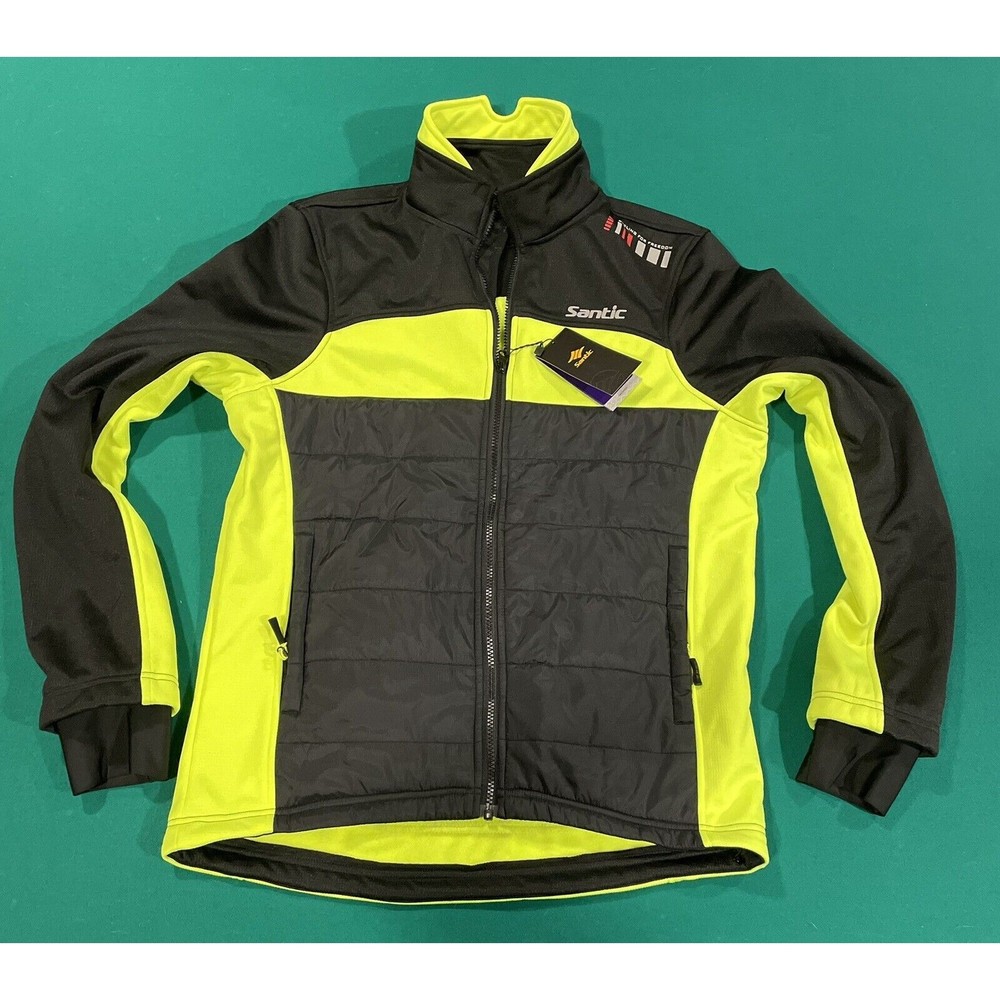Santic Bicycle Jacket  Men's Cycling Clothing Yellow XL
